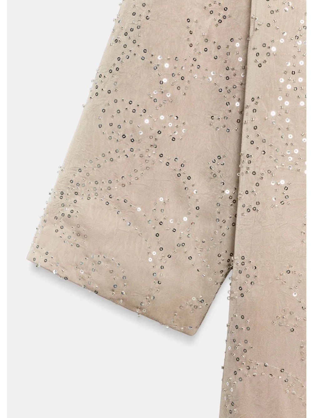 SOLD OUT! Gorgeous Zara Sequins Kimono Jacket Robe M/L Taupe